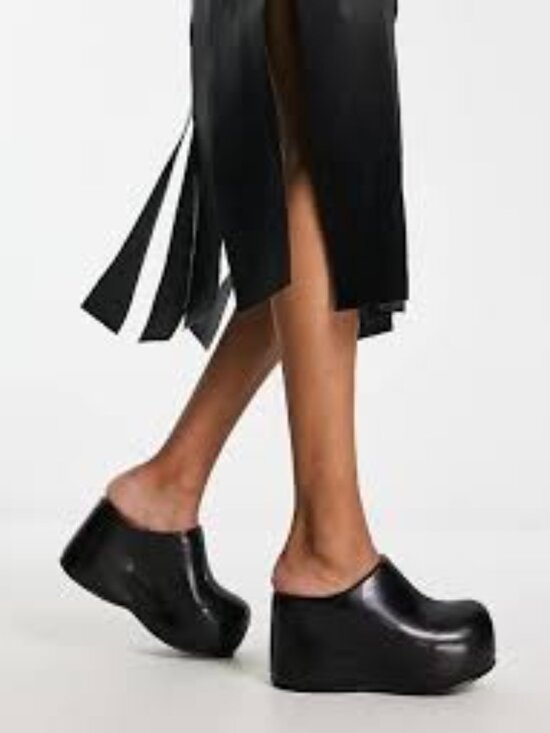Jeffrey Campbell Shoes - Jeffrey Campbell Women’s Cloggin Platform Wedge Clogs – Black – Size 6.5